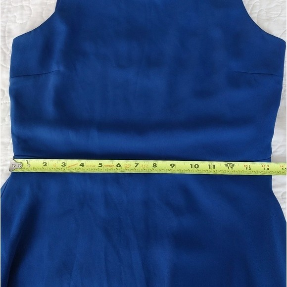 Rachel Zoe - Royal Blue Sleeveless Knee-Length Semi-Formal Side Zip Dress - Picture 7 of 12